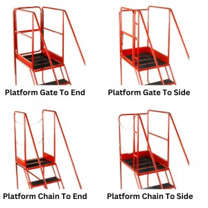 Industrial Mobile Access Steps 760mm Wide Easy Rise